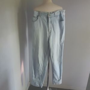 90s Vintage Jordache Light Blue Wash High-Waisted Jeans Size 15